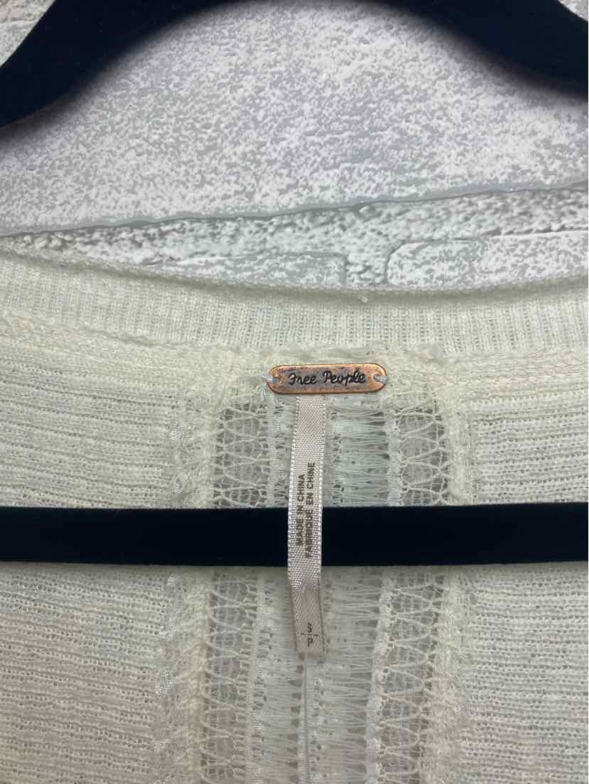 Free People Small Cream Lace Detail Sweater