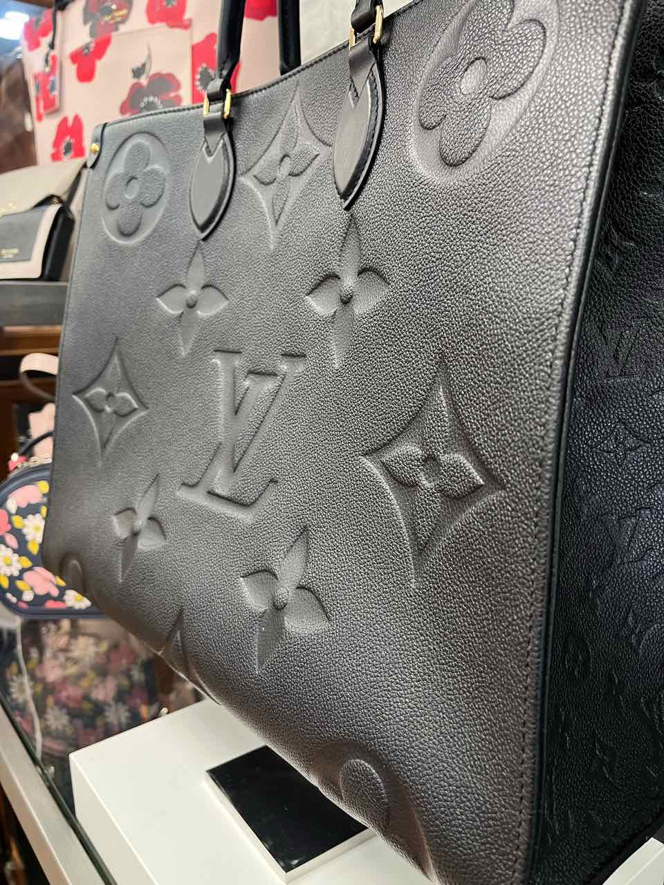 Louis Vuitton OnTheGo Monogram Empreinte Dark Black Leather