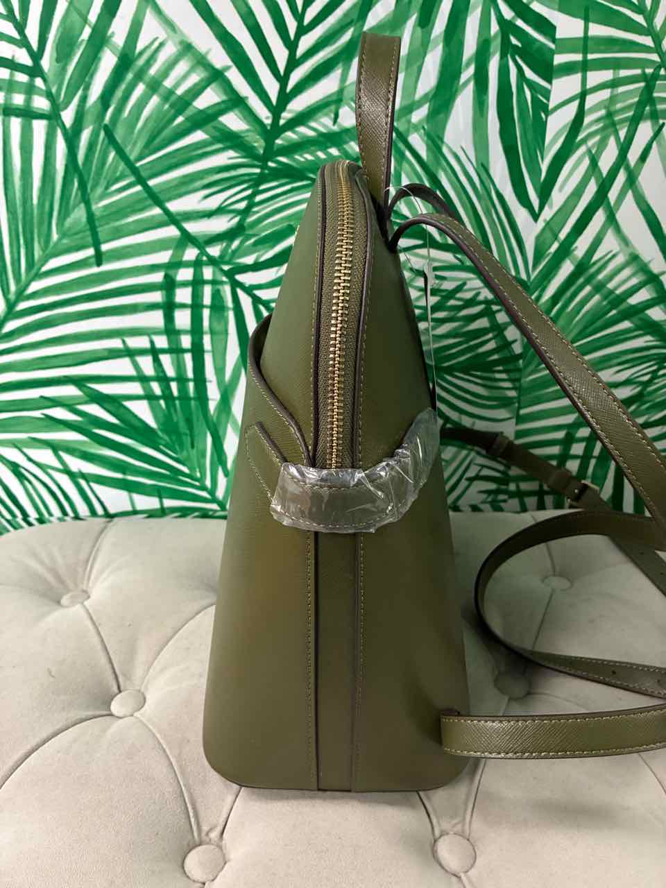 Kate Spade Leather Seaweed Green Medium Dome Backpack