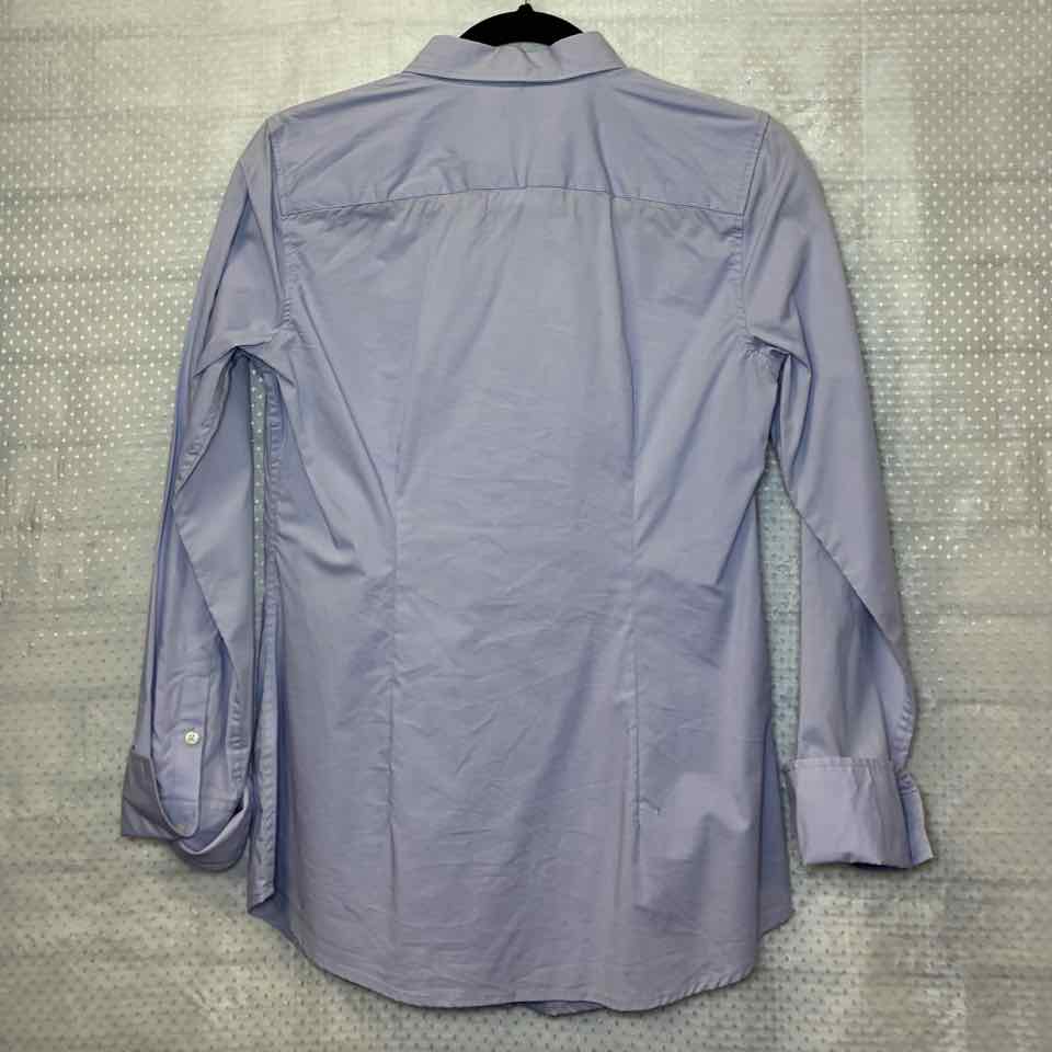 Brook Brothers Ruffle Blue Blouse Size Small