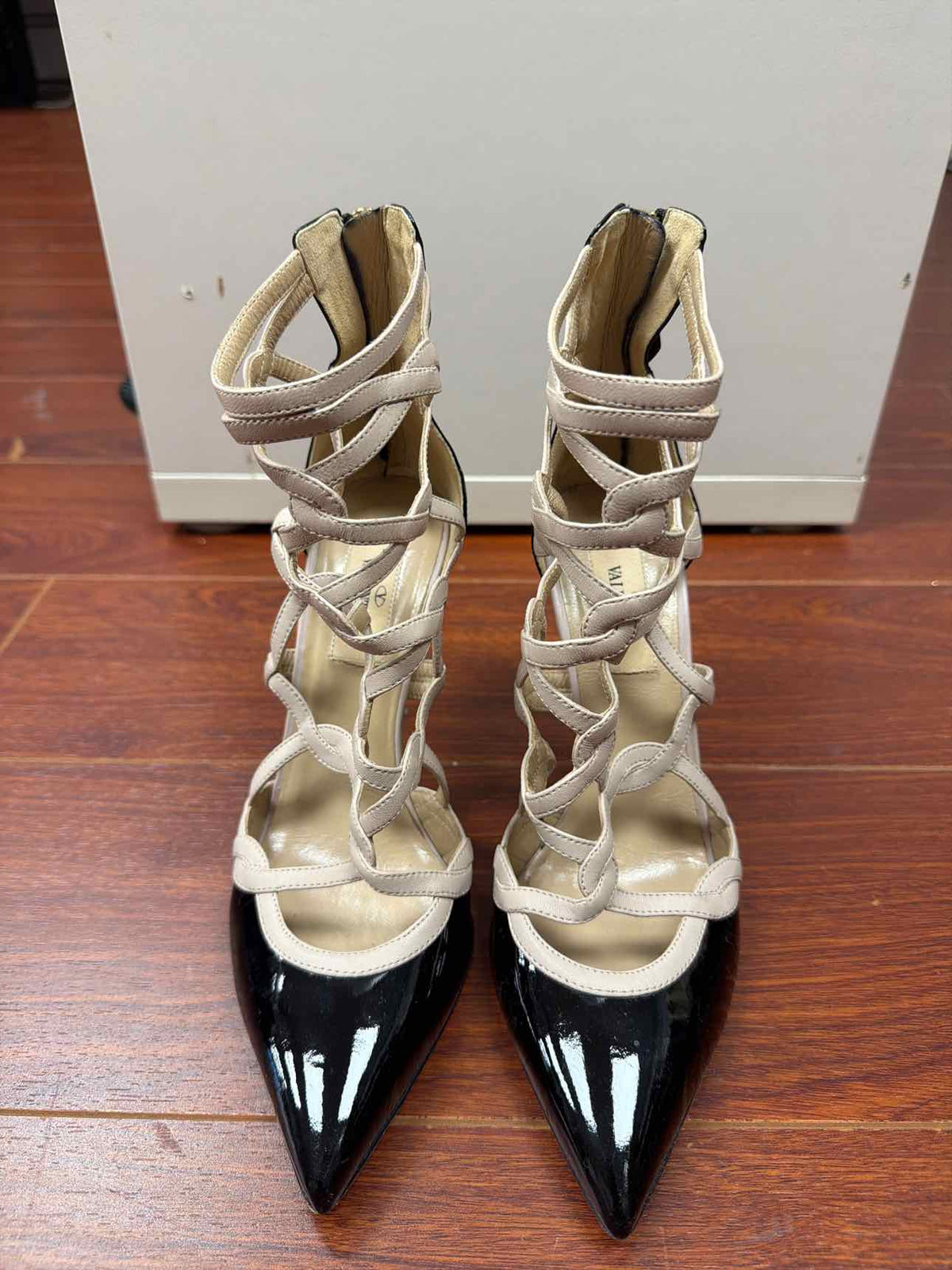 Valentino black and nude heels