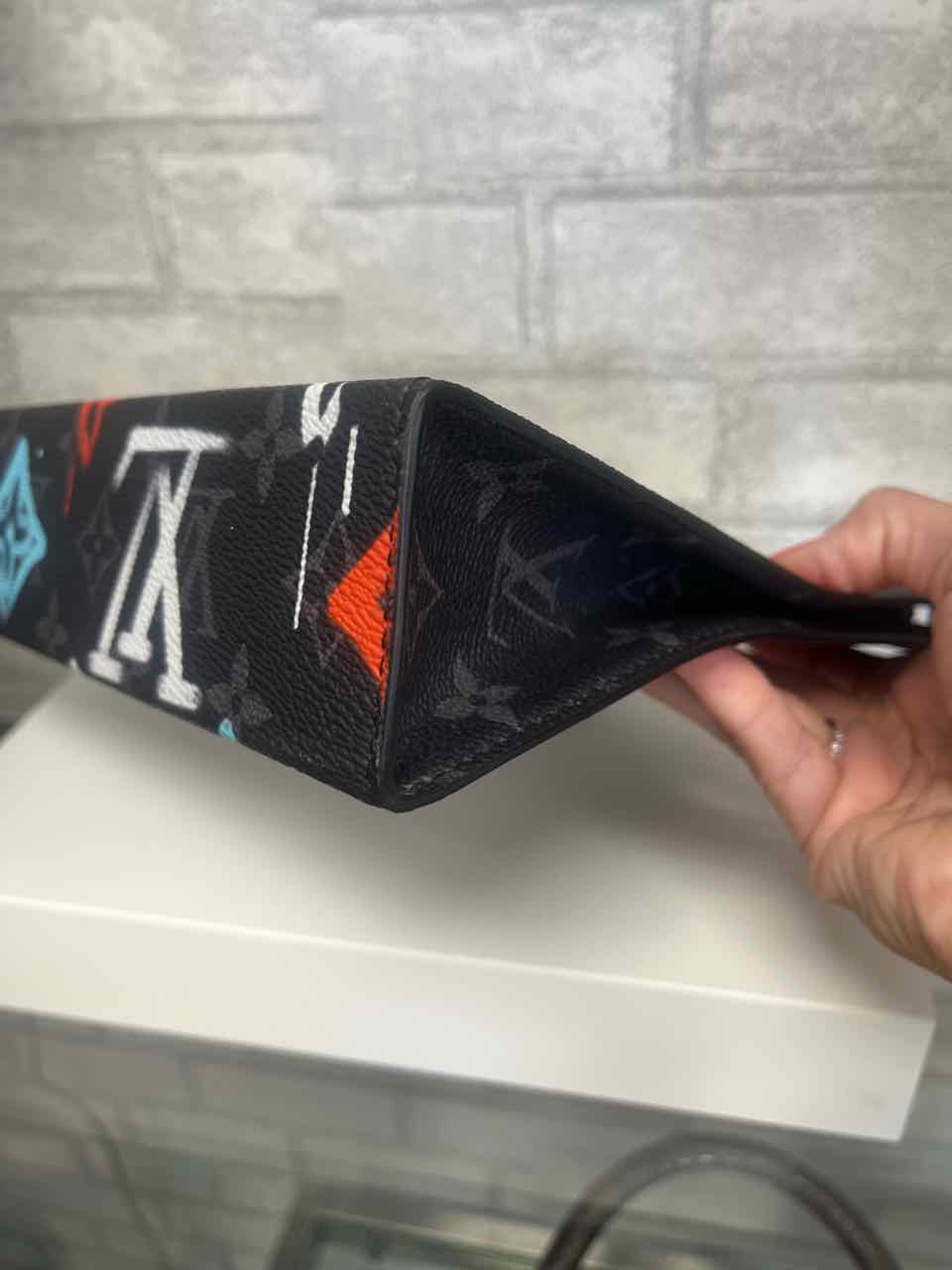 Louis Vuitton Unisex Monogram Eclipse Canvas Black Print Purse