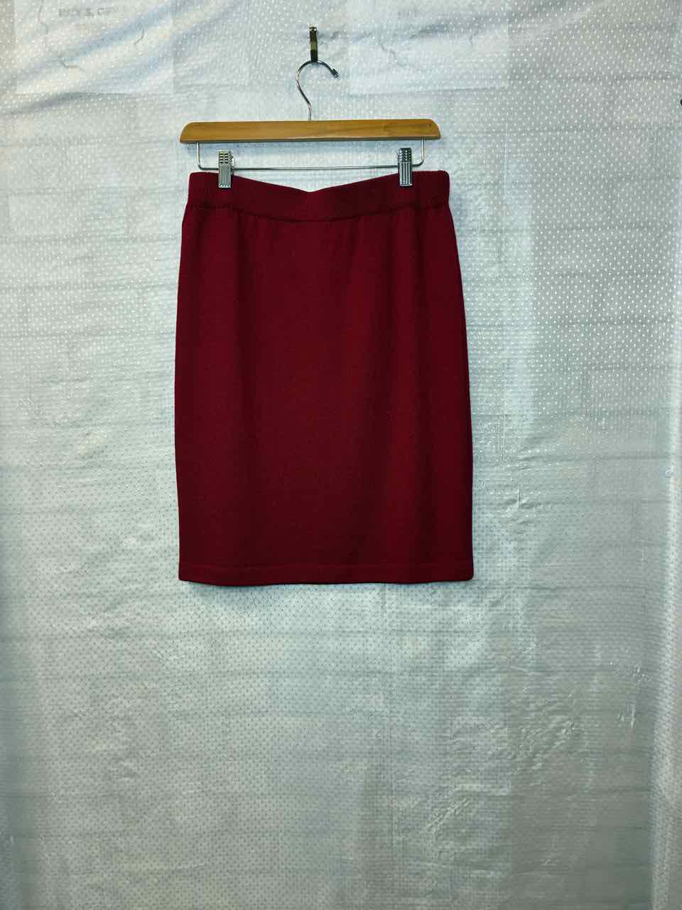 St John Knit Red Skirt Size 10