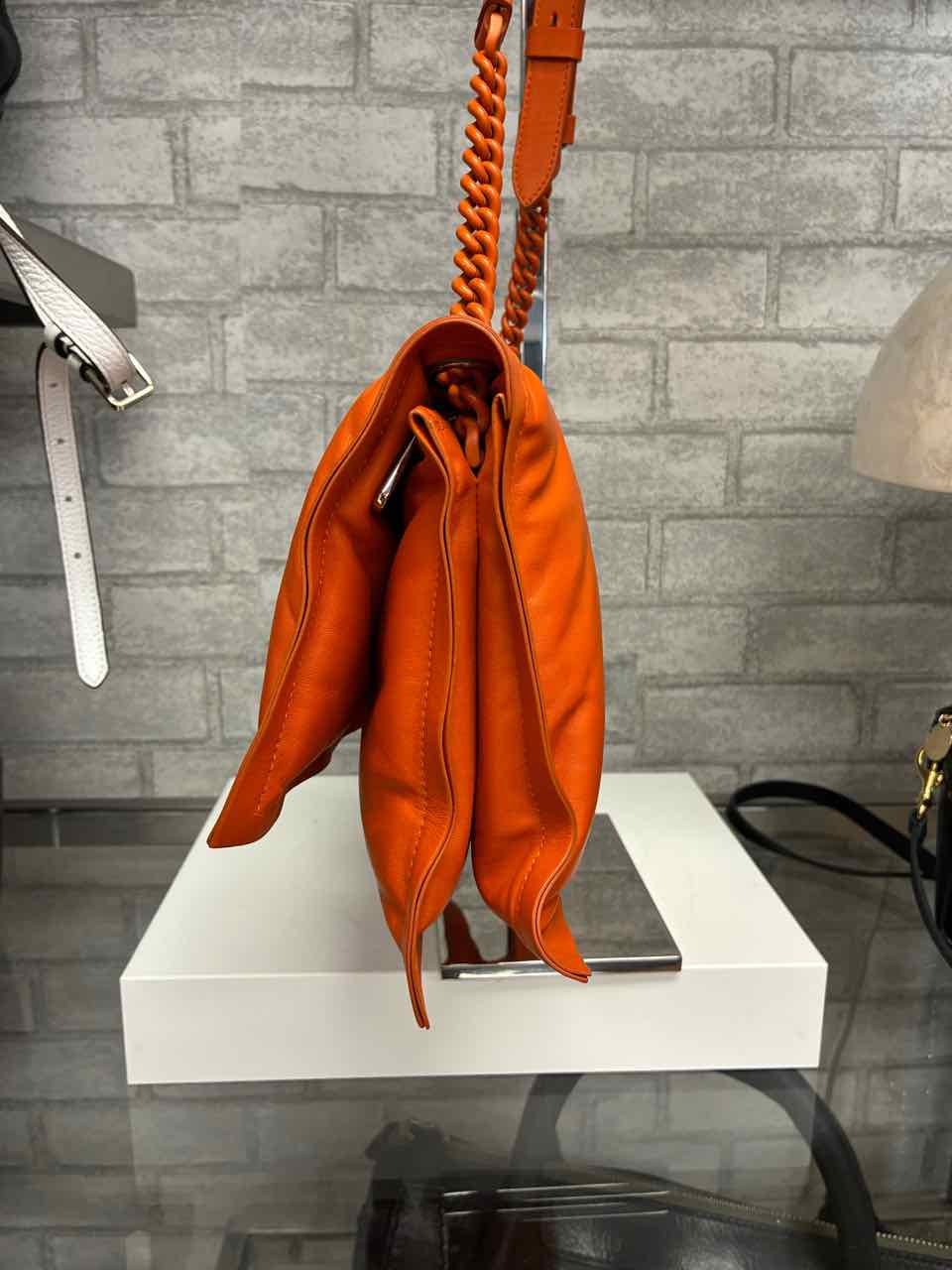 Salvadore Ferragamo Vara Bow Orange Shoulder Bag