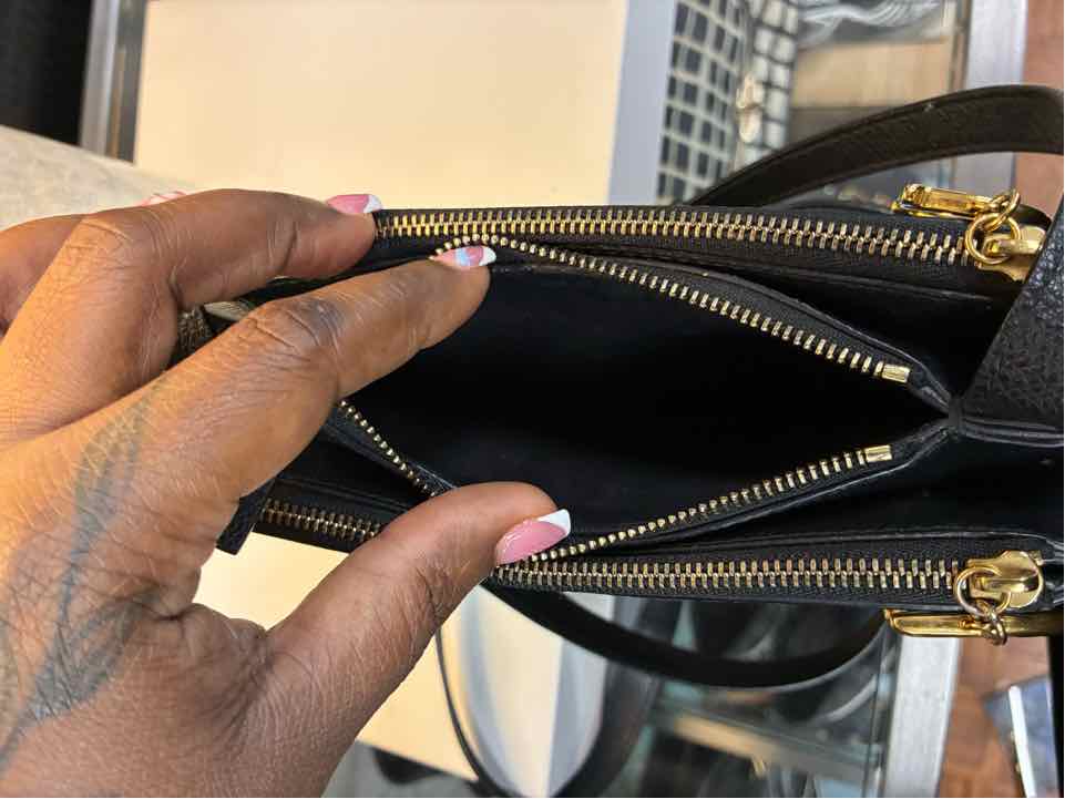 Dior Black Pebbled Leather Saddle Pouch Purse w/ Gold Hardware
