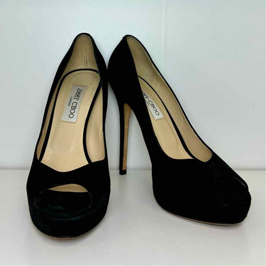 Jimmy Choo black suede pump 38/7.5