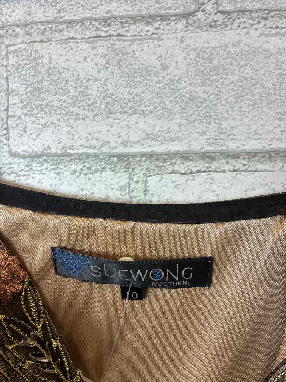 Size 10 Sue Wong Nocturne Brown Dress