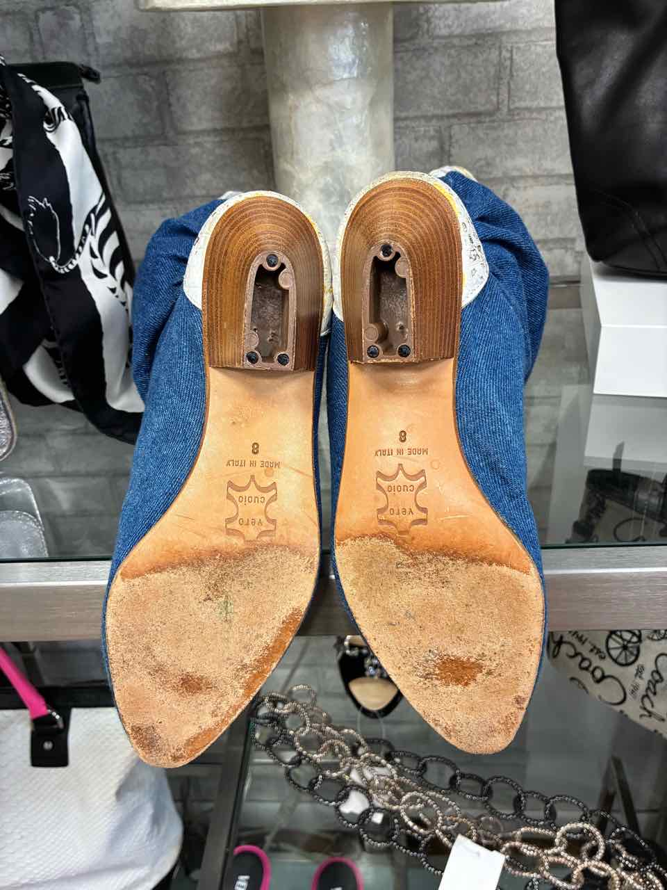 Vintage ELiot Denim with White Lace Boots Size 8