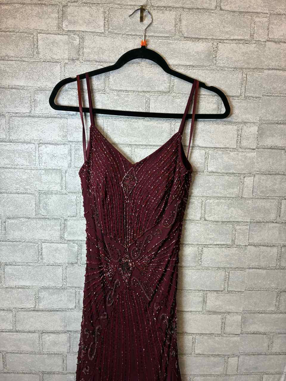 Size 6 Sue Wong Burgundy Dress