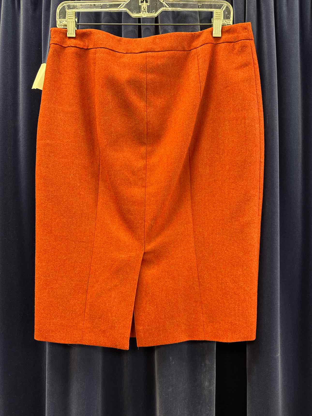 Ferragamo Vinatge Orange Wool Pencil Skirt