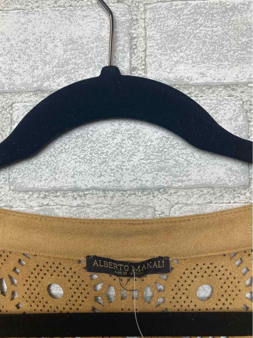 Alberto Makali Tan Ultra Suede Top Size Large