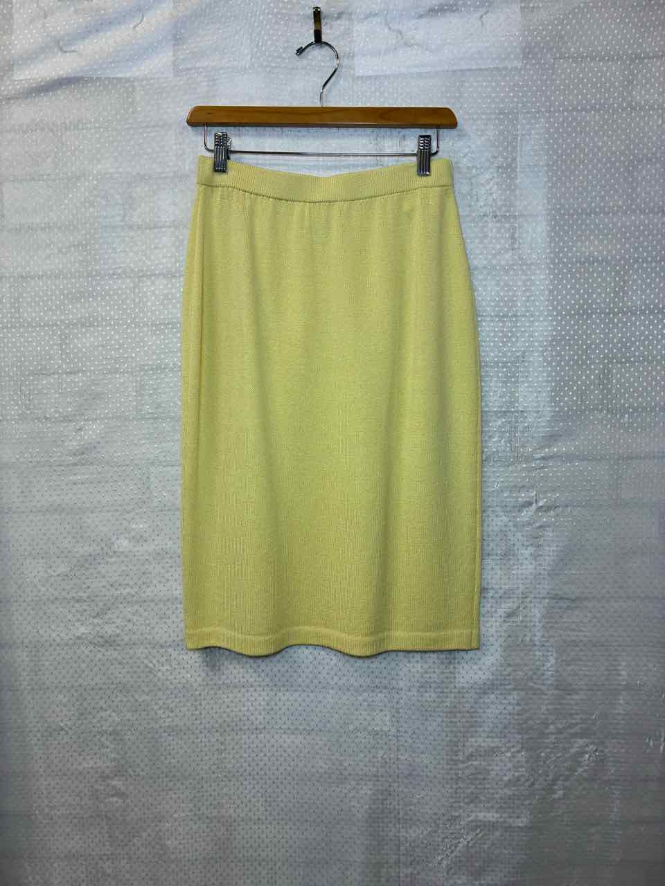 St John Knit Yellow Skirt Size 8