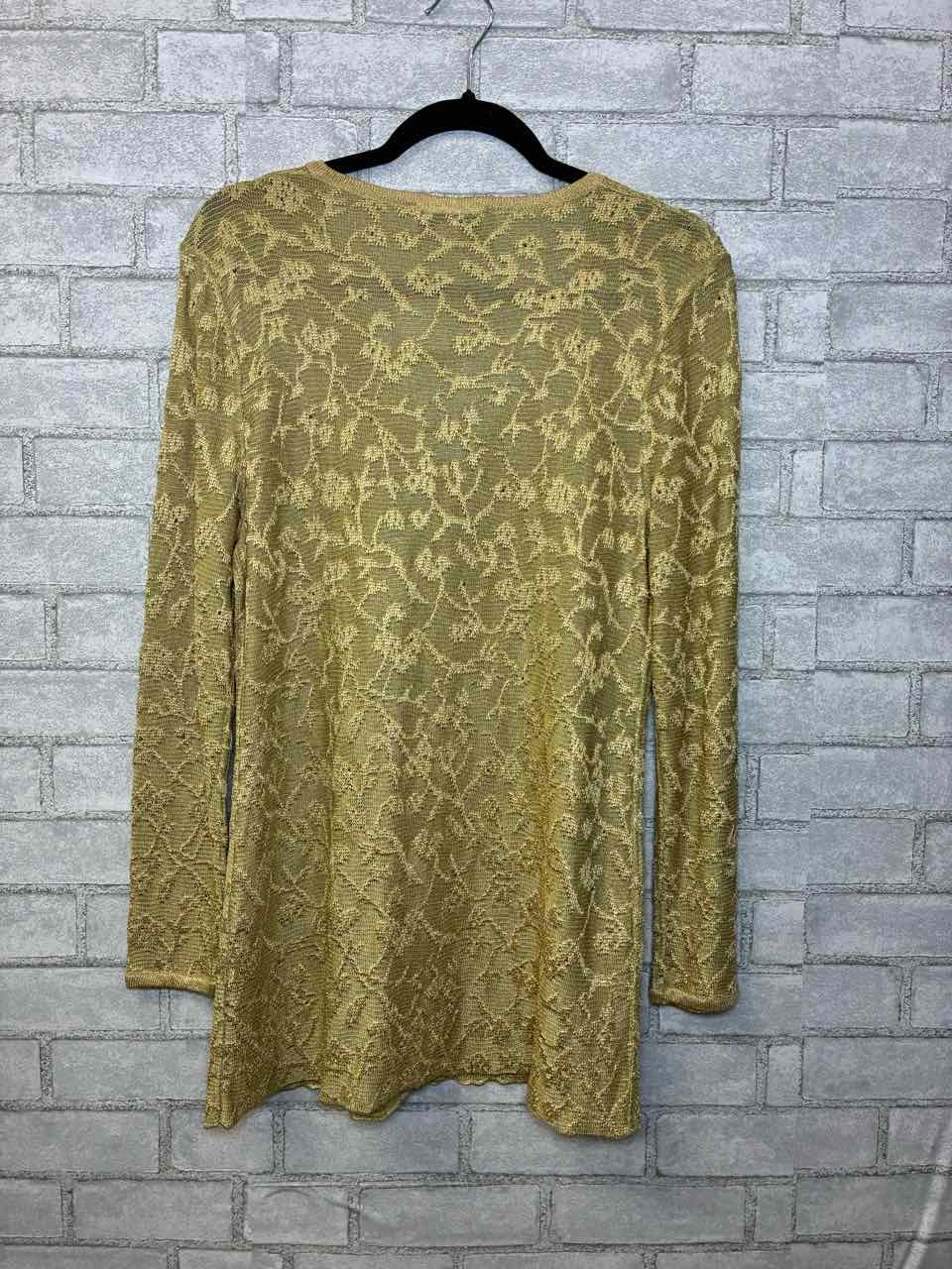 St John Gold Knit Button up Size 6