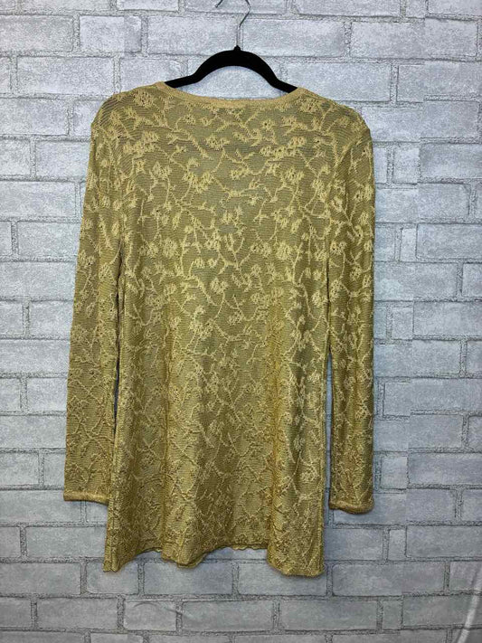 St John Gold Knit Button up Size 6