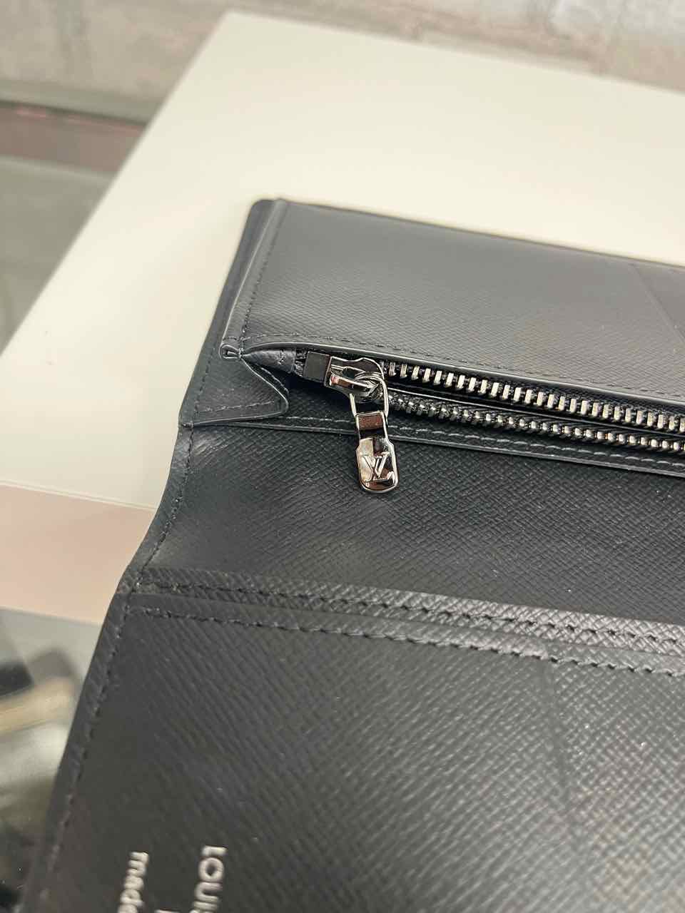 Louis Vuitton Black Monogram Brazza Wallet