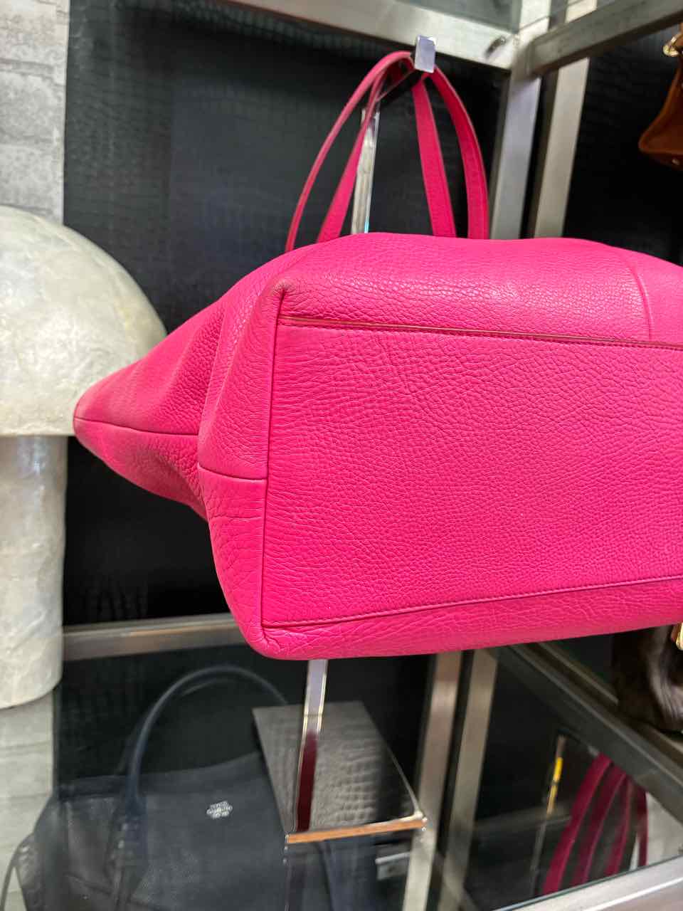 Coach Ellis tote in hot pink pebbled leather