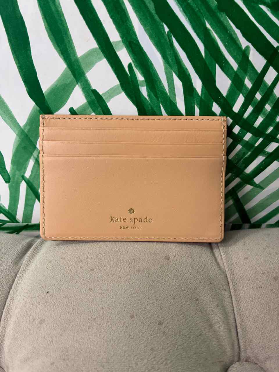Kate Spade Red Leather Wallet w/ Gold Tone Buttons
