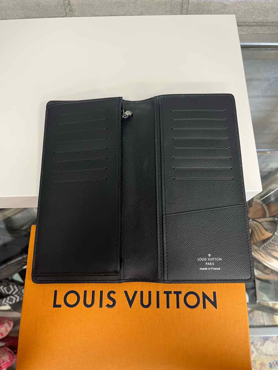 Louis Vuitton Black Monogram Brazza Wallet