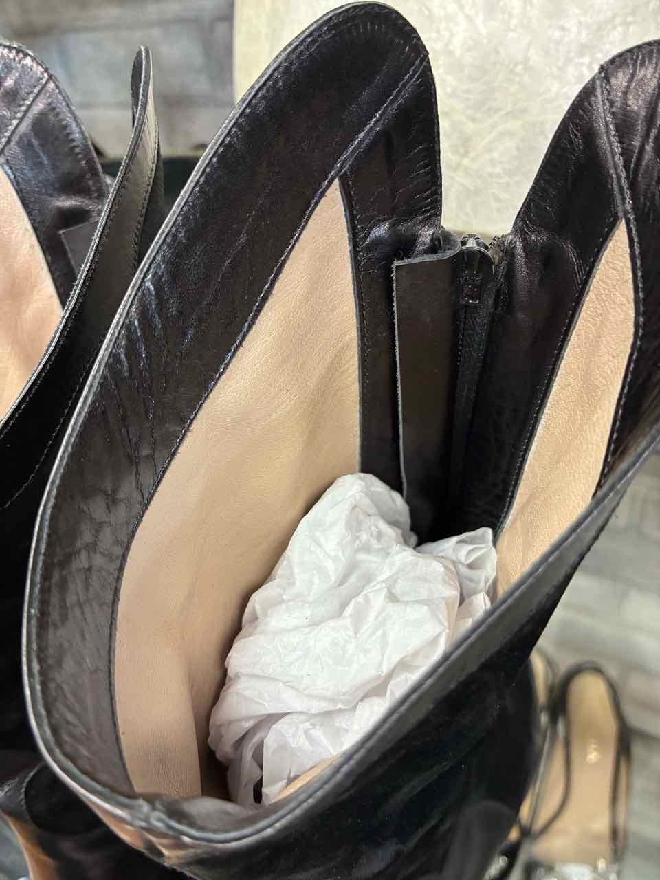 Vintage Peter Fox Black Suede and Leather Boots Size 9