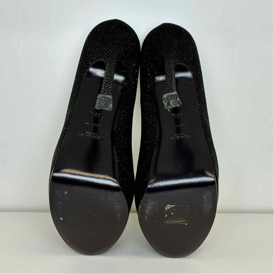 YSL black with silver mesh shoe 39.5