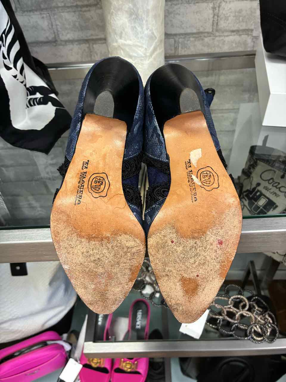 El Vaquero Blue Denim Shoe Size 39 Boots