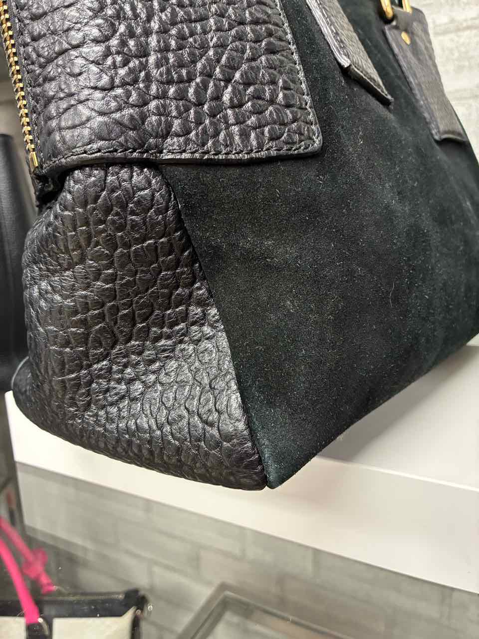 BURBERRY Callaghan Tote in black suede and leather