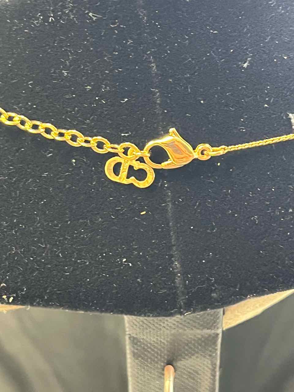 Christian Dior Vintage Necklace Gold Pendent