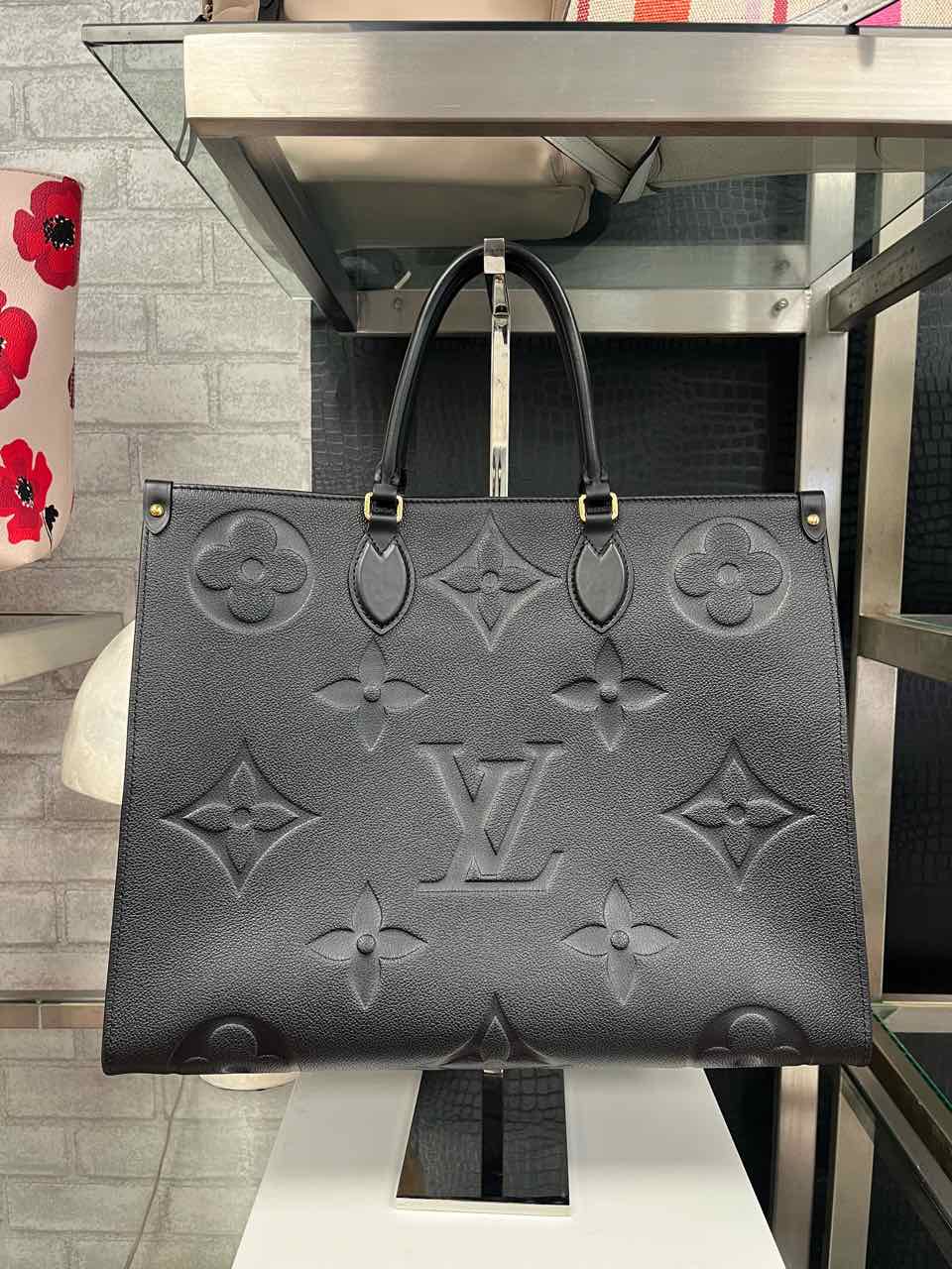 Louis Vuitton OnTheGo Monogram Empreinte Dark Black Leather