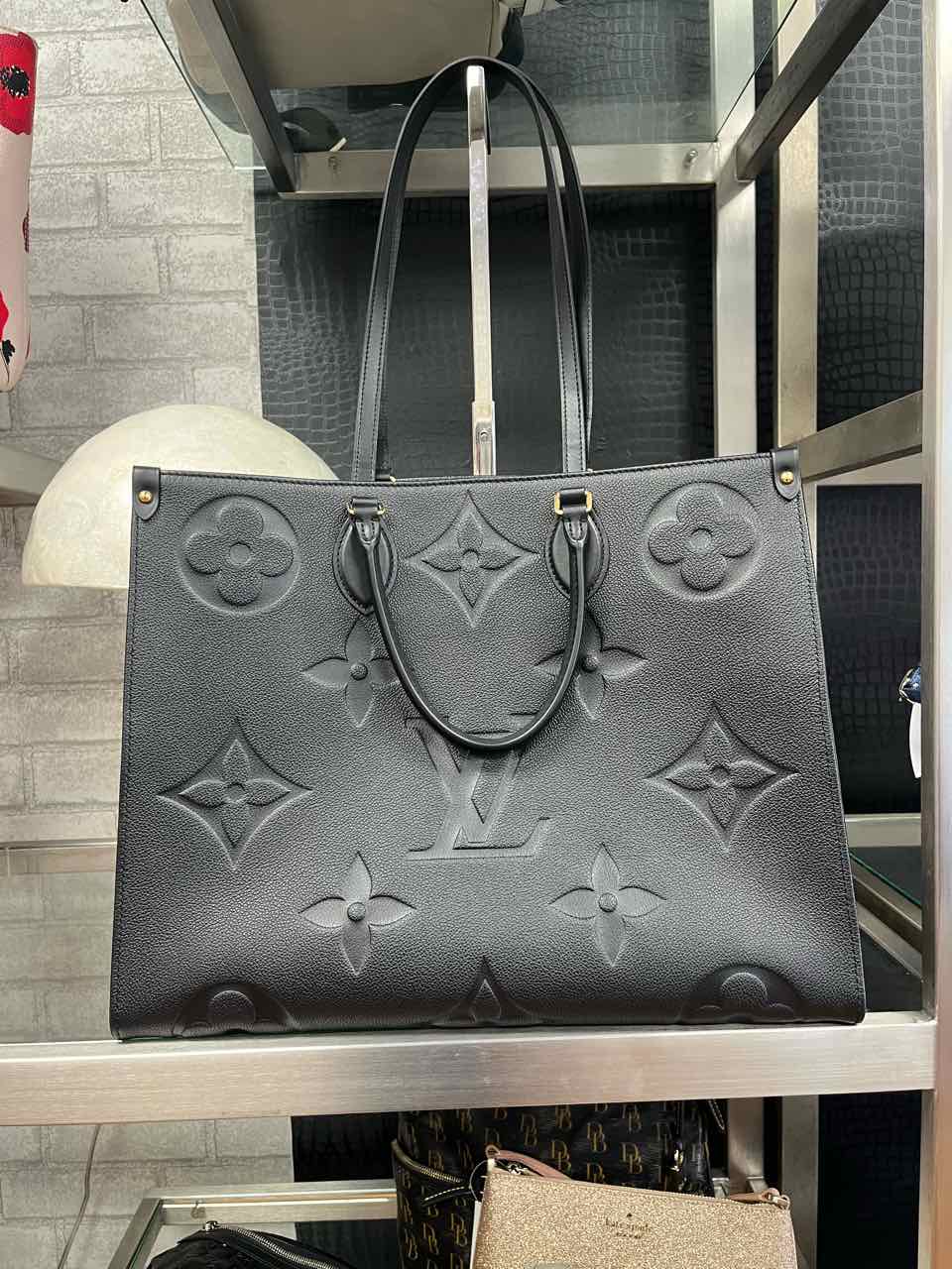 Louis Vuitton OnTheGo Monogram Empreinte Dark Black Leather