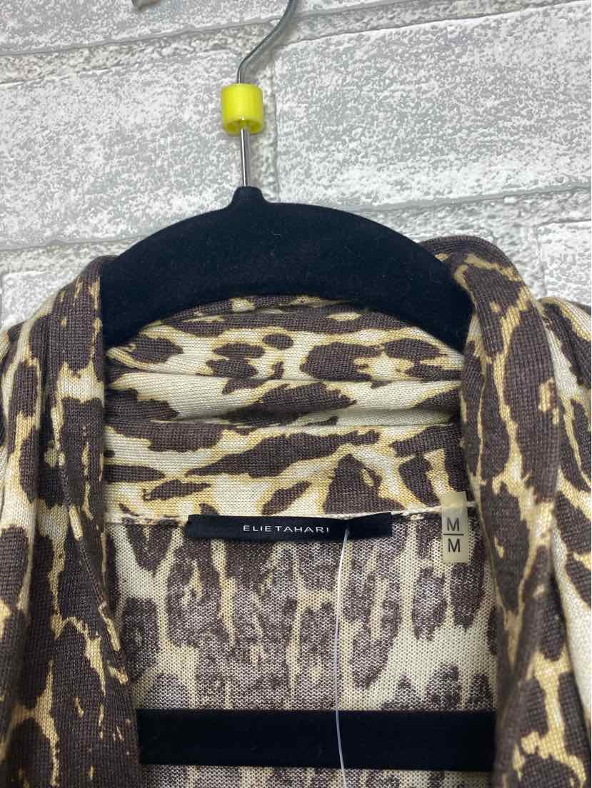 Elle Tahari Medium Leopard Cardigan