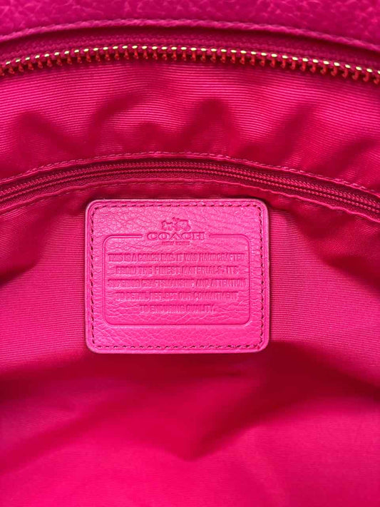 Coach Ellis tote in hot pink pebbled leather