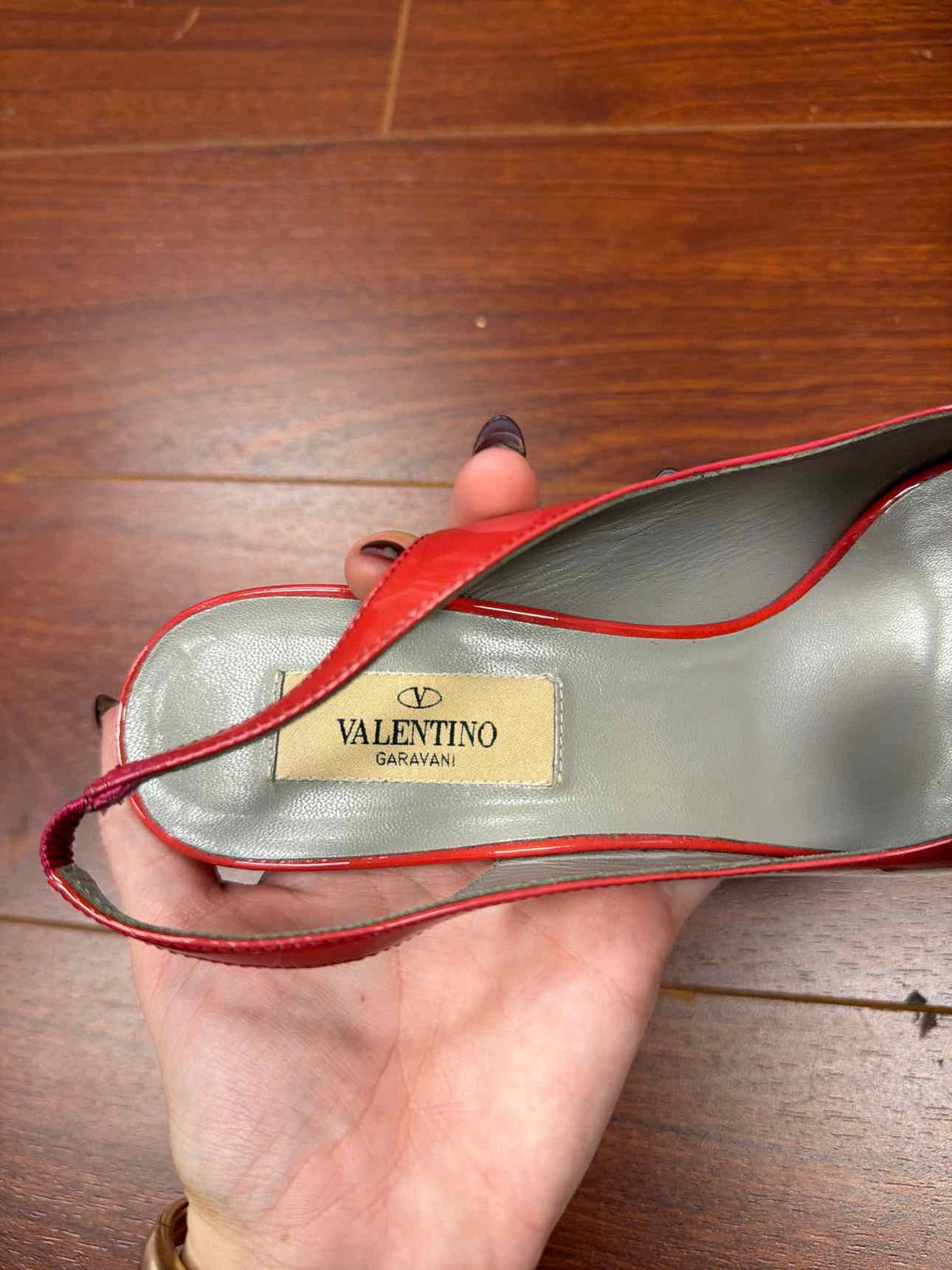 Valentino pink/red heel
