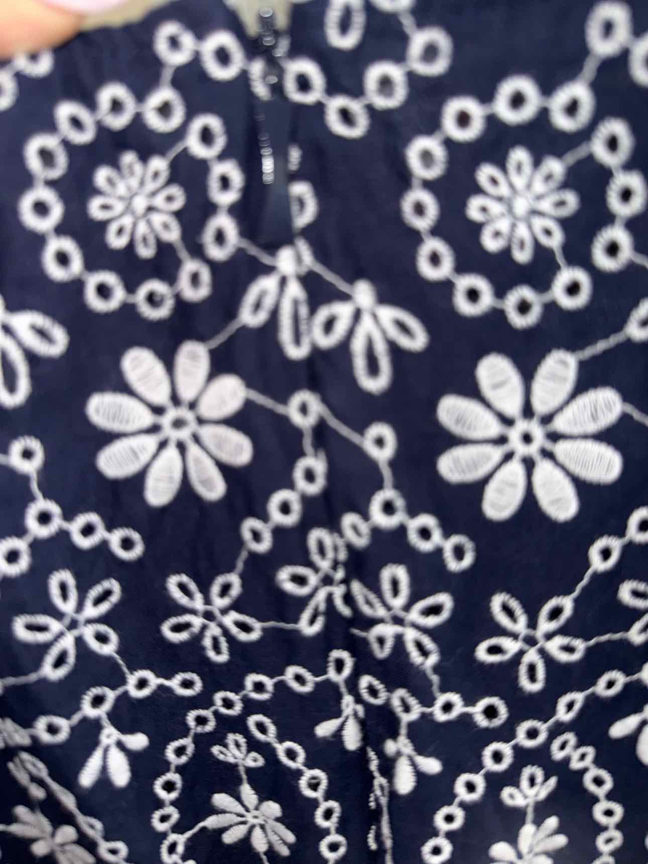 Kate Spade Navy Eyelet Embroidered Dress with Belt 8