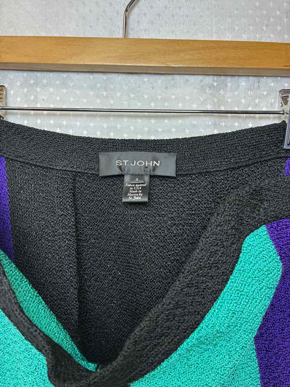 St John Color Block Skirt Size 4