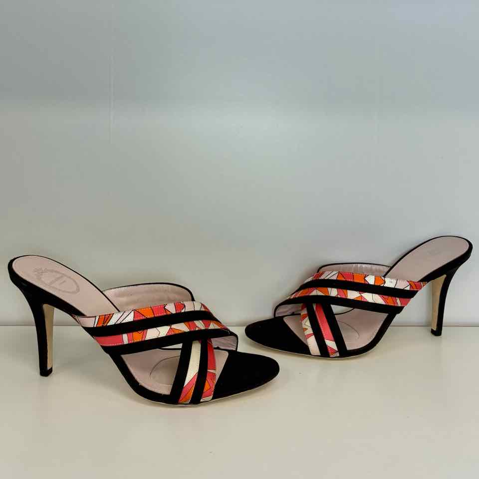 Emilio Pucci  Multicolor Print Strappy Sandals 40