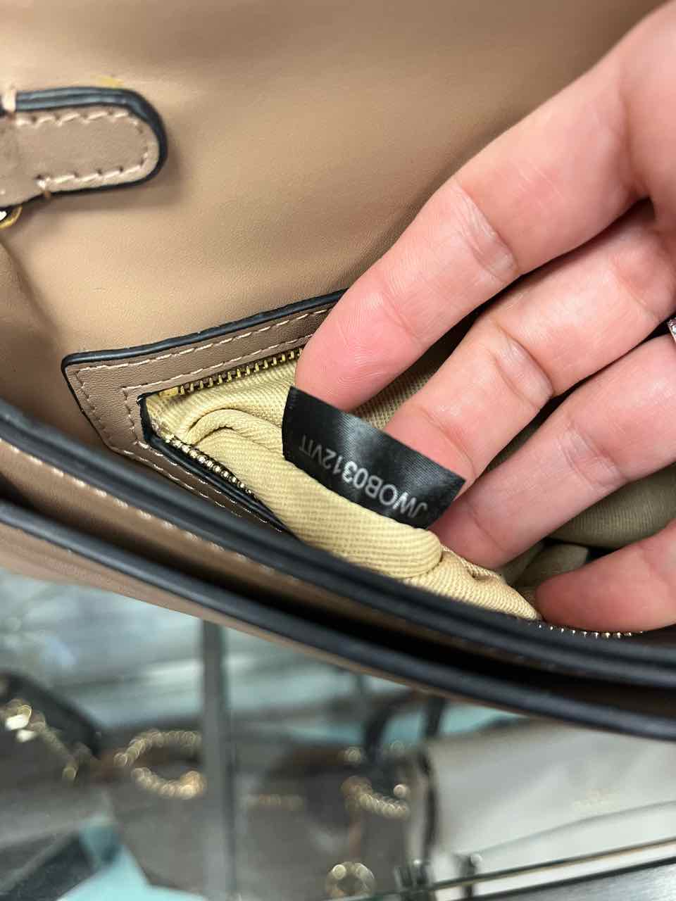 Valentino Garavani Beige Rockstud Foldover Clutch