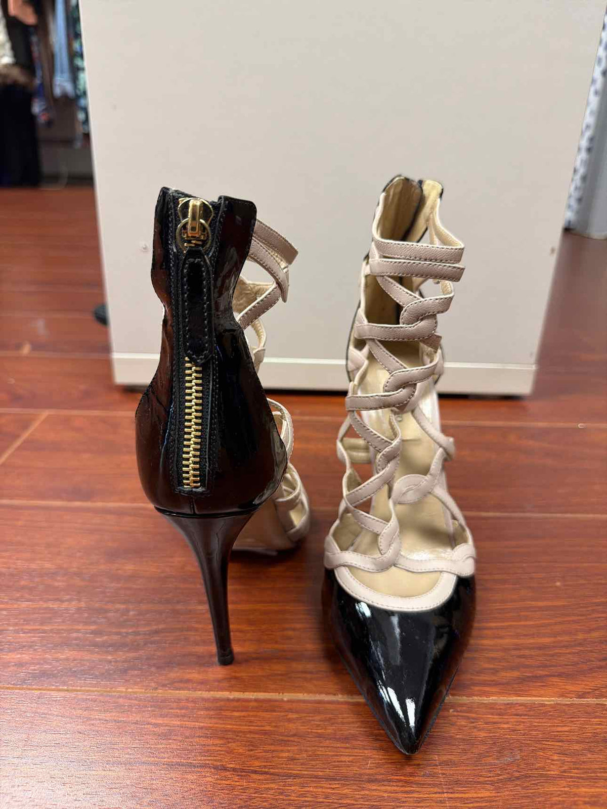 Valentino black and nude heels