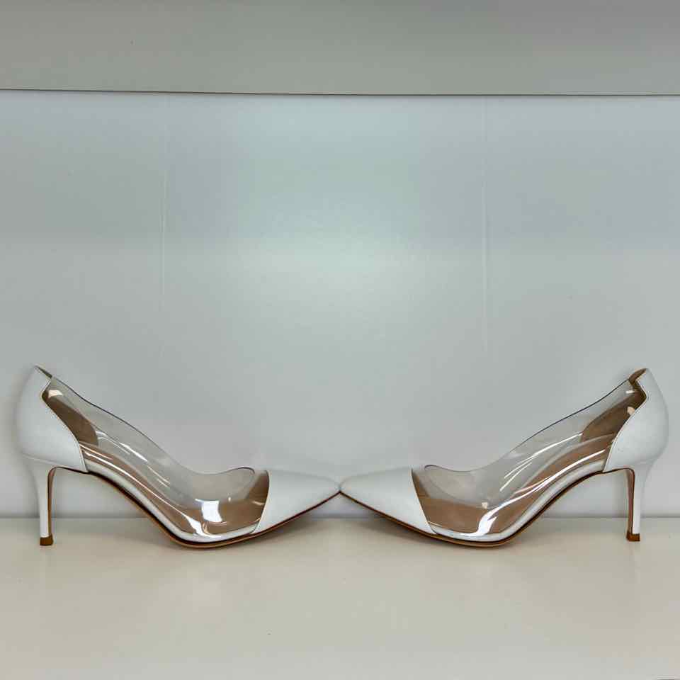 Gianvito Rossi white kitten heels 38.5