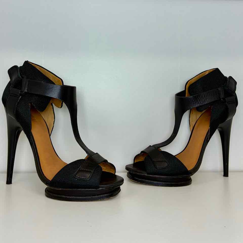 L.A.M.B Black Leather Heels