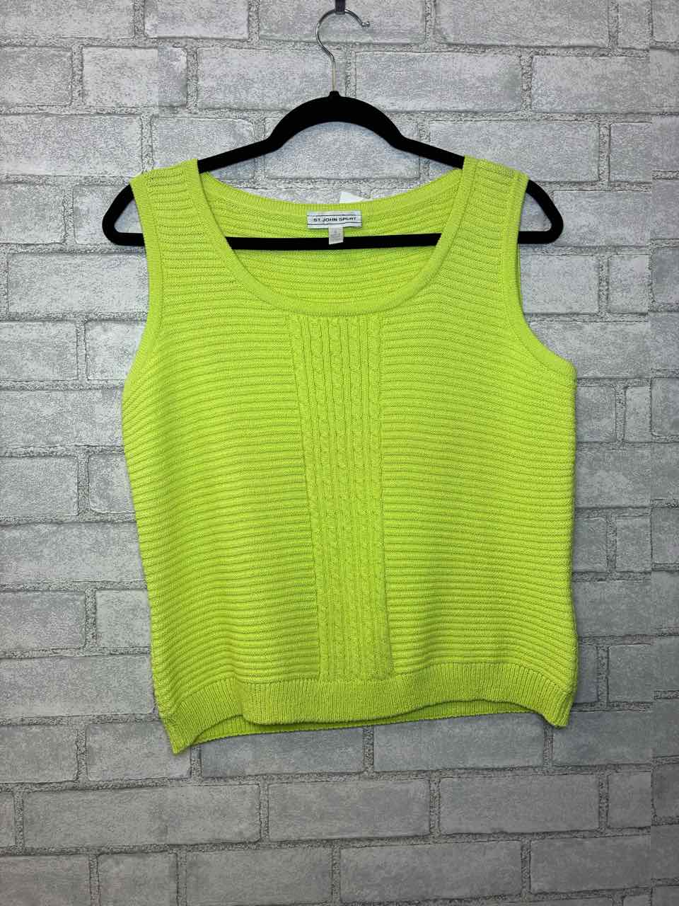 St John Knit Lime Green Tank Size 8