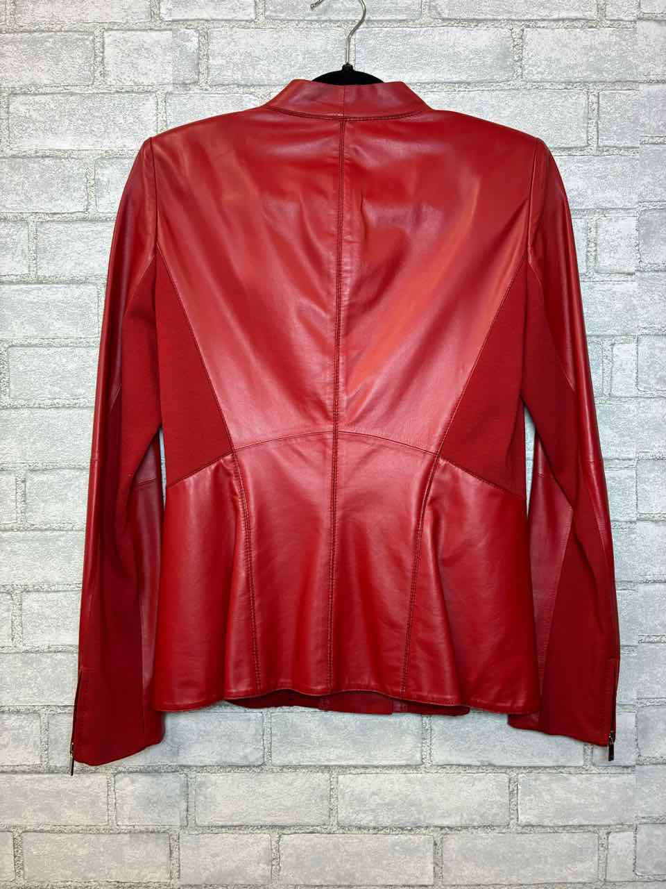 Lafayette 148 Red leather jacket size 2