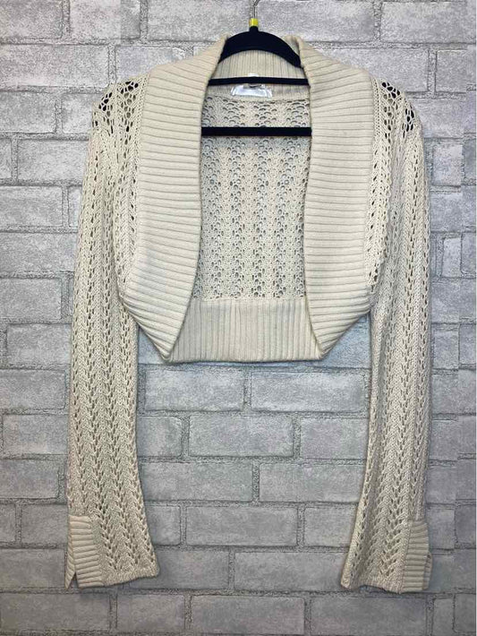 White House Black Market Medium Cream Knit Cardigan