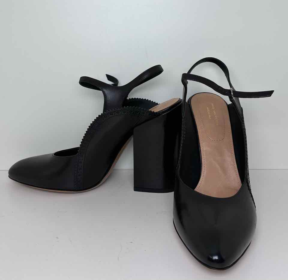 Dries Van Noten Size 40 Black Block Heel Pointed Toe Pumps