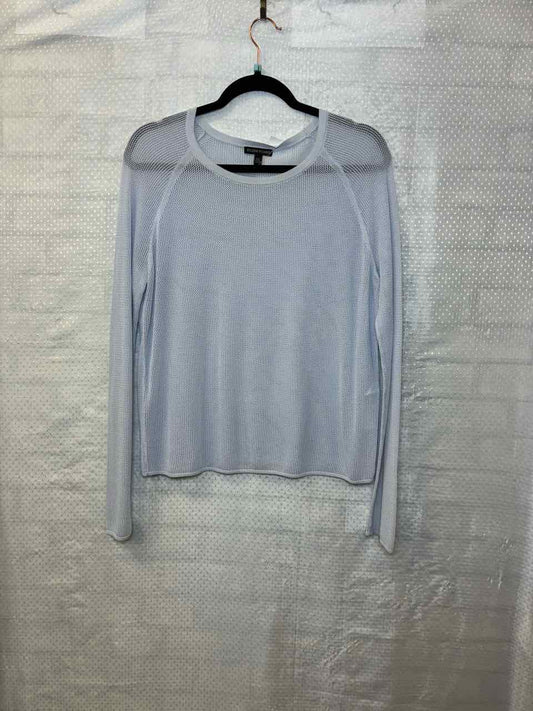 Eileen Fisher Gray Mesh Sweater Small
