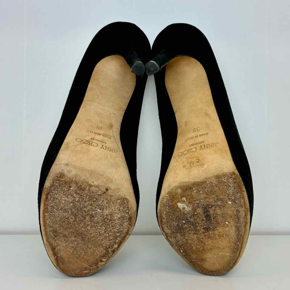 Jimmy Choo black suede pump 38/7.5