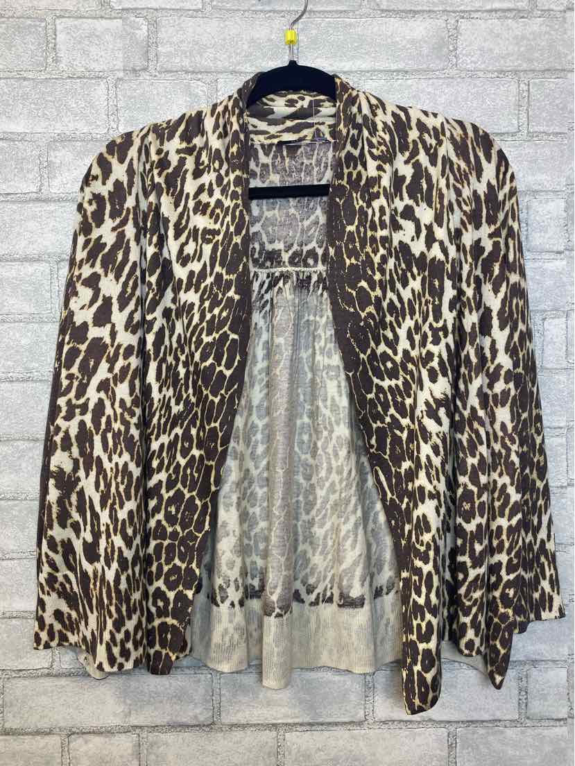 Elle Tahari Medium Leopard Cardigan