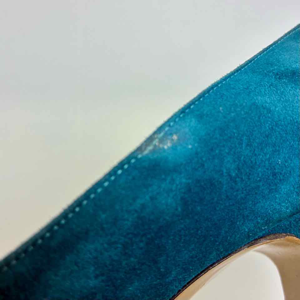 Nicholas Kirkwood Teal Suede Pumps 40