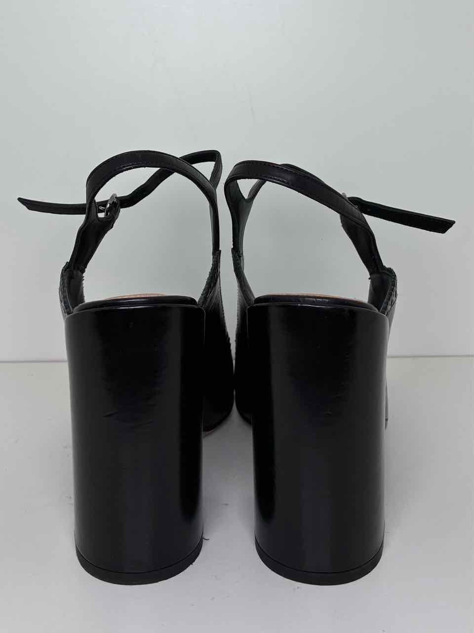 Dries Van Noten Size 40 Black Block Heel Pointed Toe Pumps