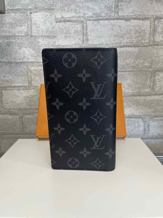 Louis Vuitton Black Monogram Brazza Wallet