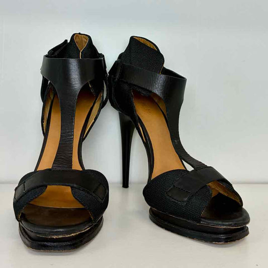 L.A.M.B Black Leather Heels